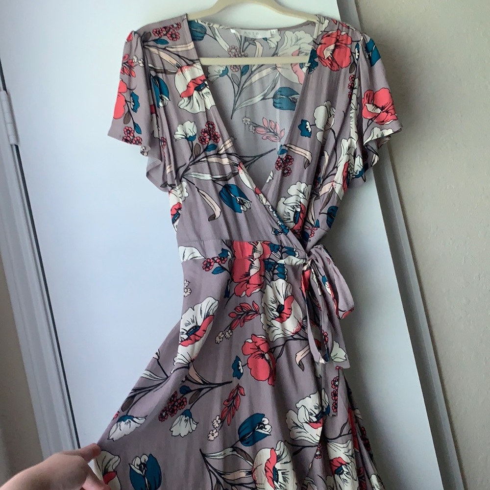 Wrap floral dress